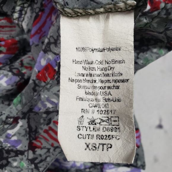 Soprano Lightweight Silky Multicolored Printed Mini Sleeveless Dress Size XS - Picture 7 of 8